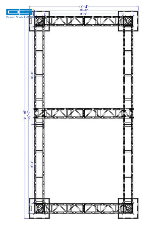 ESI 10'x 20' Modular Booth System stage roof truss system stage light structure spigot aluminum truss