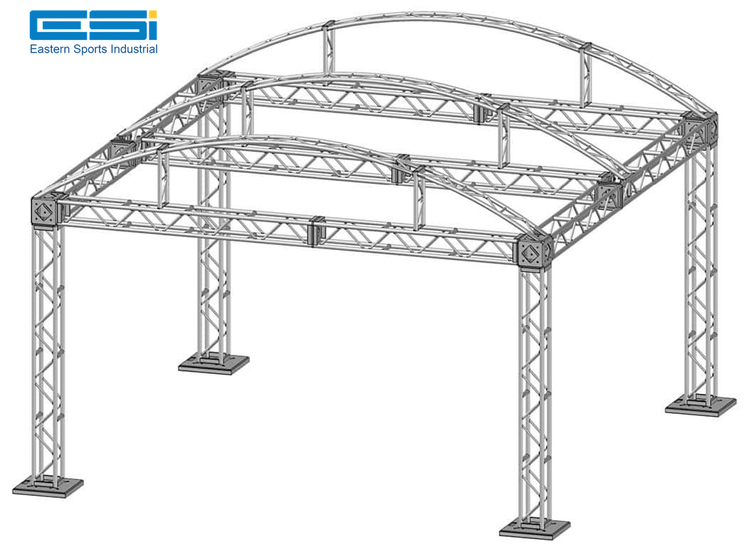 ESI 20' x 20' Modular Booth System outdoor stage lighting truss roof system equipment roof truss systems stage display truss