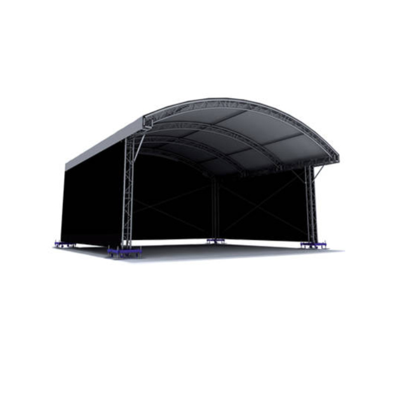 ESI roof truss systems stage portable event party show dj concert collapsible stage with roof truss roof lighting truss system