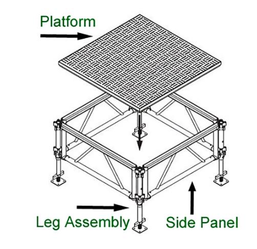 All-Terrain 4'x4' Outdoor Stage System, 24