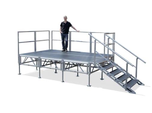 TotalPackage™ 8'x12' Outdoor Portable Stage Kit, Industrial Finish