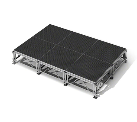 TotalPackage™ 8'x12' Outdoor Portable Stage Kit, Industrial Finish